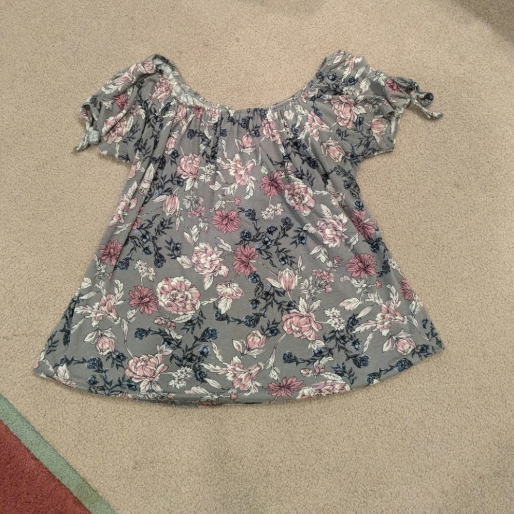 Large Pink Rose Brand Blouse